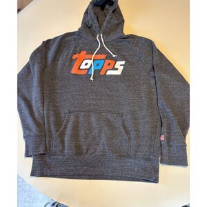 Vintage Homage Topps Baseball Trading Card Logo Hoodie Sz XL